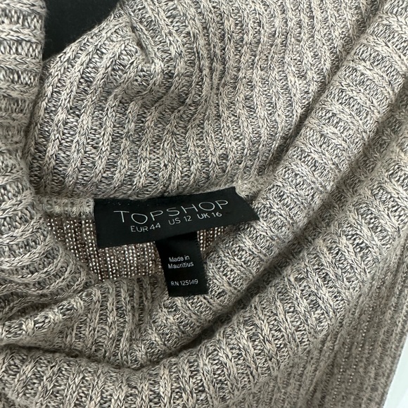 NWNT | Topshop Tunic Dress/Shirt | beige | US 12 - Picture 2 of 2